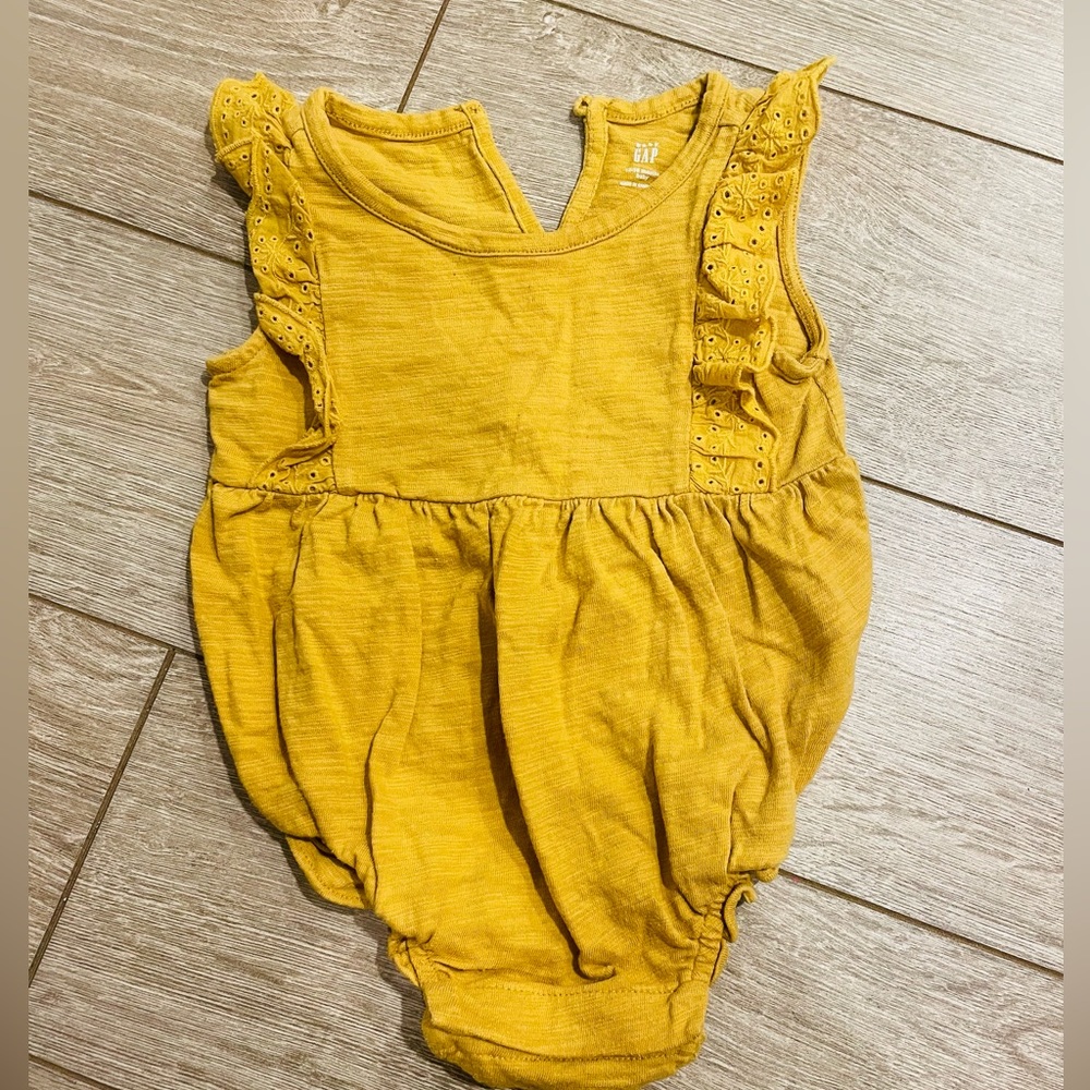 Gold colored 12 to 18 months baby gap romper